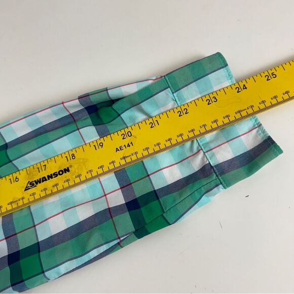 Columbia PFG Super Bahama Aqua Plaid Shirt L - Picture 7 of 10